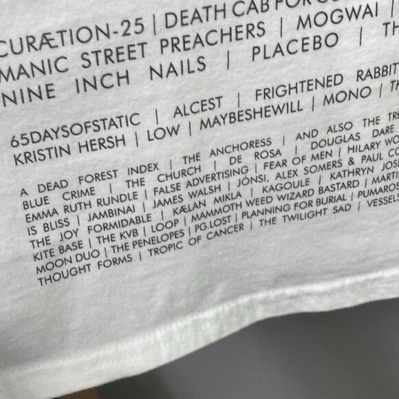 CURÆTION-25 Concert T shirt XXL The Cure NIN Deftones Death Cab for Cutie 35 - Picture 7 of 8